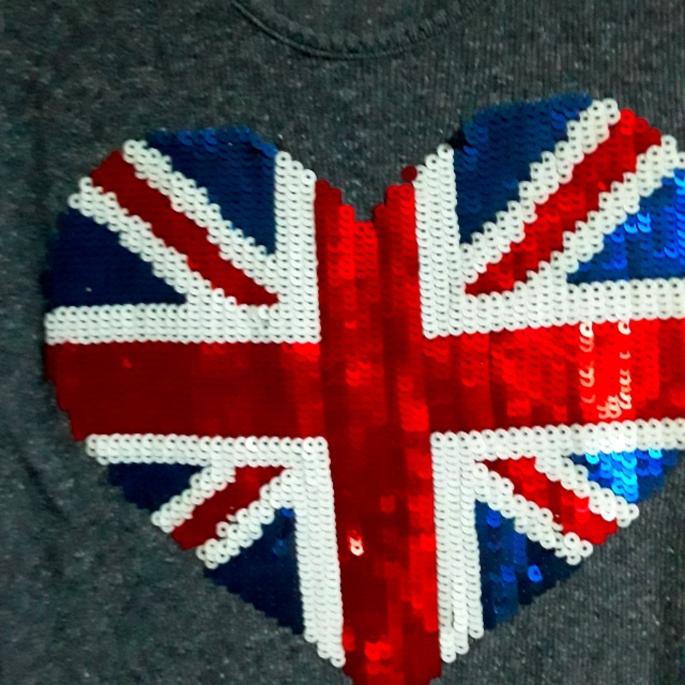 British Flag Heart Tank, Size 1x